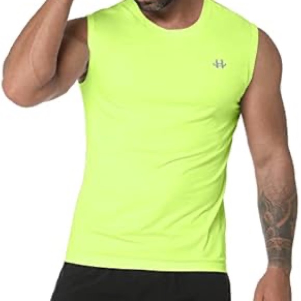 H Hellisal Men's Quick Dry Sleeveless Workout Tank Top for Athletic Running